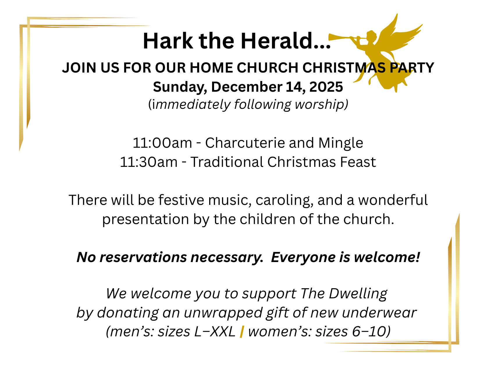 HMC- new words.Cmas Party w.ANGEL -FINAL-invite (Postcard) (1)