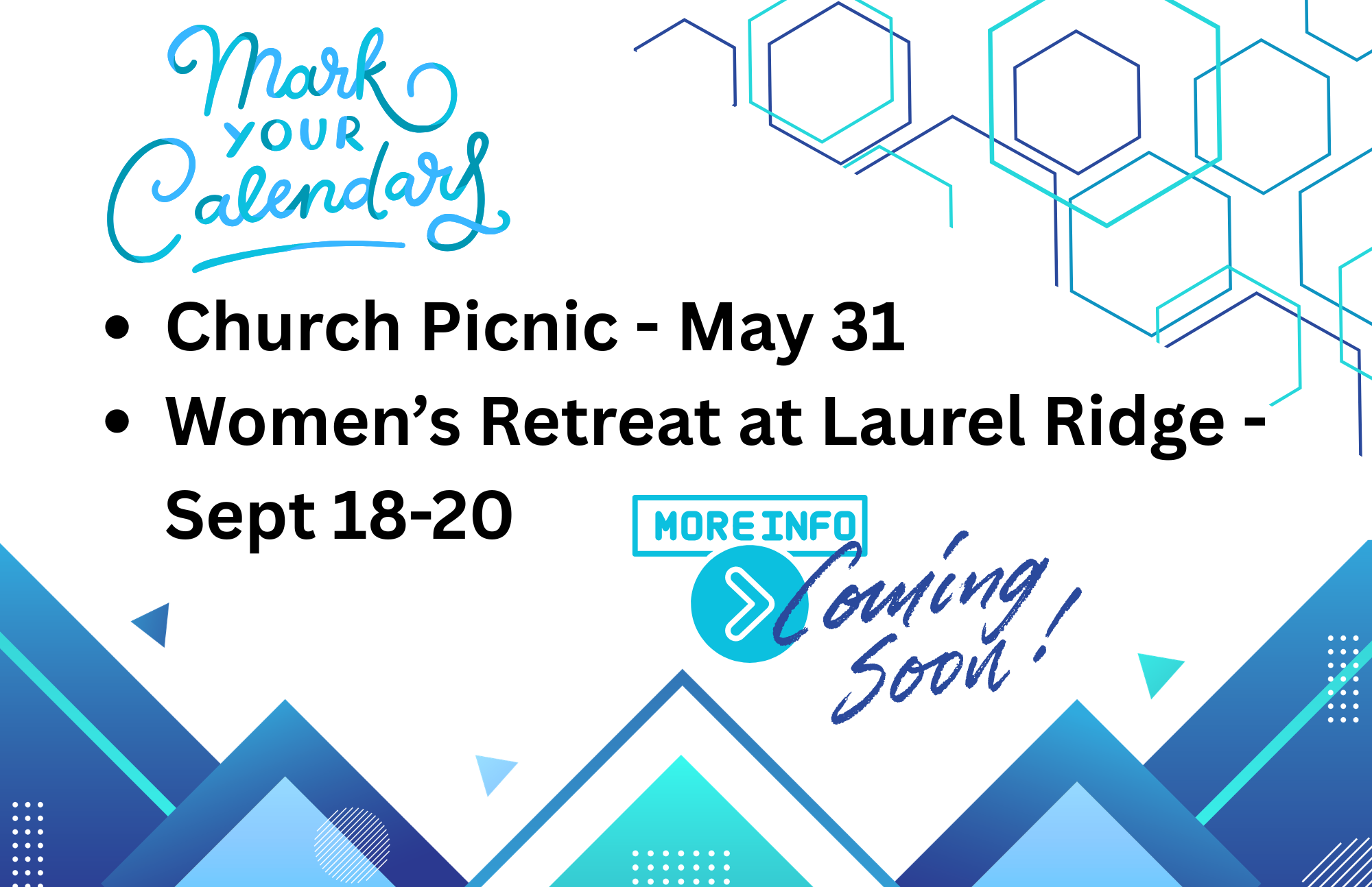 Mark your calendars 1